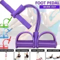 Sit-up Resistance Bands Pull Tension Rope with Pedal Home Lazy Fitness Gym Workout Abdominal Muscle Training Bandage. 