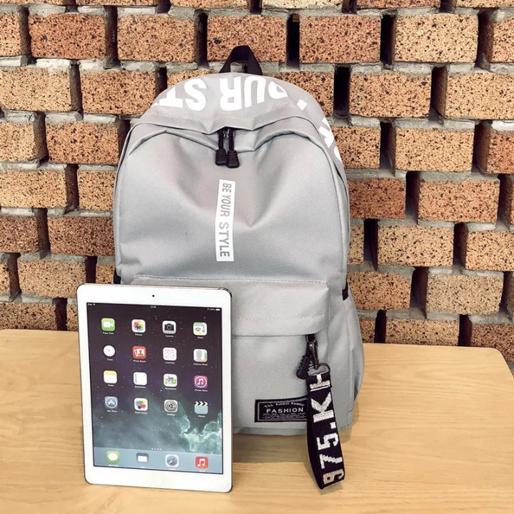 Fashion%20Trendy%20Backpack%20Backpack%20Male%20Junior%20High%20School%20Student%20Schoolbag%20Male%20High%20School%20Student%20Girls%20and%20Boys%20Canvas%20Korean%20Style%20Student%20Bag%20-%20Image%202