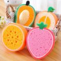 1pc Fresh Cute Fruit Thickened Sponge Scouring Pad Rag Decontamination Dish Cloth Dish Towel Sponge Wipe Kitchen Cleaning Items. 