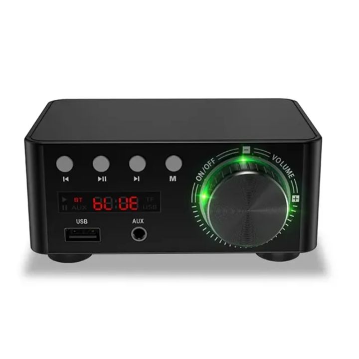 50W + 50W 100W Bluetooth 5.0 Amplifier Digital Audio Amp Black