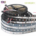 Dc12v 5m Ws2811 Led Pixel Strip Rgb Full Color 5050 Led Strip Ribbon Flexible Addressable Digital Led Tape 1 Ic Control 3. 