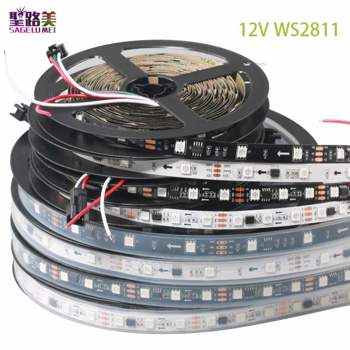 Dc12v%205m%20Ws2811%20Led%20Pixel%20Strip%20Rgb%20Full%20Color%205050%20Led%20Strip%20Ribbon%20Flexible%20Addressable%20Digital%20Led%20Tape%201%20Ic%20Control%203%20-%20Image%204