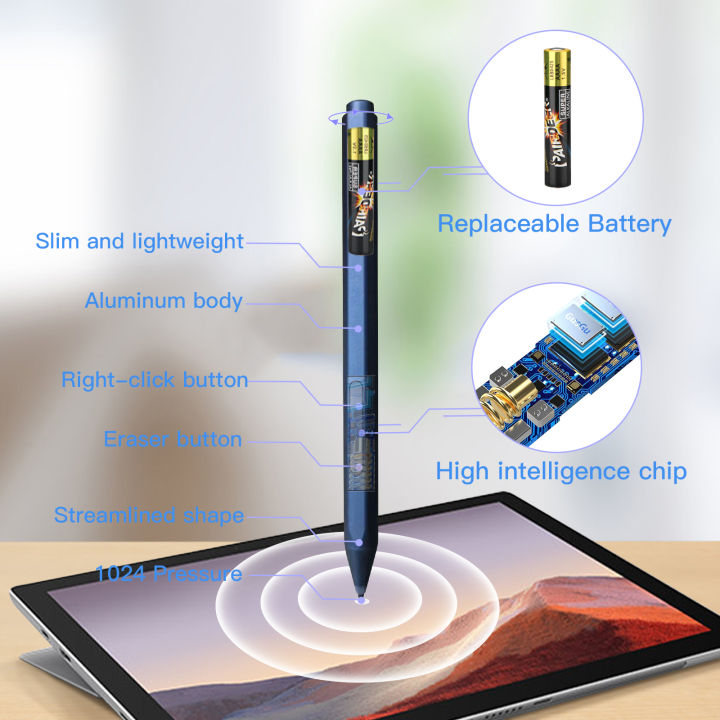 Stylus%20Pen%20for%20Microsoft%20Surface%20Pro%20X/9/8/7/6/5/4/3/Book%202/Laptop%205%204%203%202/Studio/MicrSurface%203/go%202%203%20Magnetic%20Palm%20Rejection%20-%20Image%205
