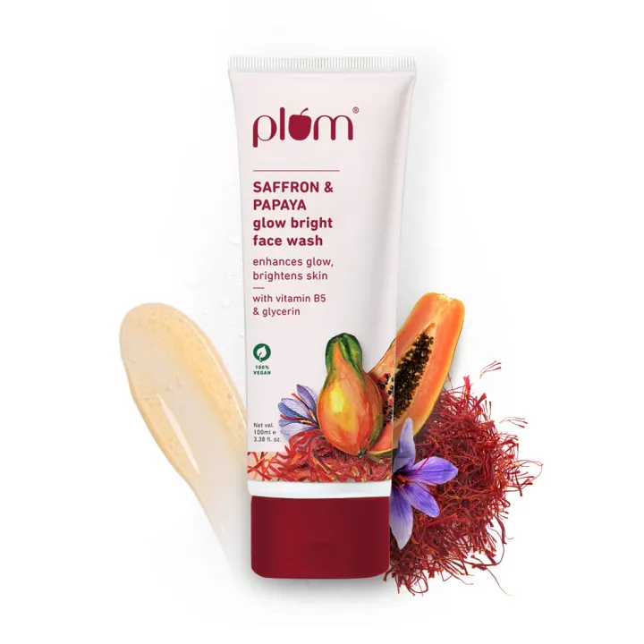 Plum Saffron & Papaya Glow Bright Face Wash 100ML