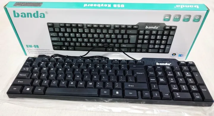 Banda%20BW-08%20USB%20Keyboard%20Wired%20USB%20Desktop%20Keyboard%20(Black)%20Wired%20-%20Image%202