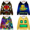 Anime Game Angry Geometry Dash Hoodies Kids Clothes Long Sleeve Pullover Children Hoody Sweatshirt Boys Girls Hoodie Streetwear. 