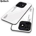 Quiberk for Tecno Spark Go 2024 / Spark 20C / Spark 20 Tempered Glass Hard Case Gradient Color Back + Soft Frame Shockproof Phone Cover. 