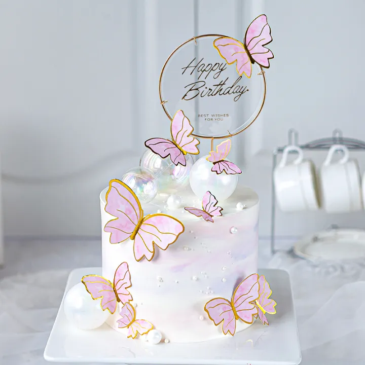 10pcs%20Butterfly%20Cake%20Toppers%20Sequin%20Purple%20Pink%20Butterflies%20Cake%20Decoration%20Card%20for%20Wedding%20Girls%20Happy%20Birthday%20Party%20Decors%20-%20Image%204