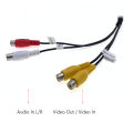 10 12 Pin Car Radio RCA Audio Rear Subwoofer Front Video Cable for Clarion FX503 NX603 NX604 NX605 Android DVD Navigation. 