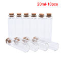 10PCS Mini Glass Bottles with Cork Stopper Clear Bottle Vial Wedding Decoration Queena. 