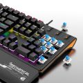 BAJEAL K600 Gaming Keyboard Wired Mechanical Keyboard with Palm Rest Wrist Rest Pad. 