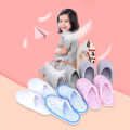 【WEJA】1Pair Children's Disposable Slippers Hotel Room SPA Portable Closed Toe Cute Slippers Home Guest Kids Baby Indoor Travel Shoes. 