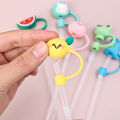 1/5Pcs Cartoon Silicone Straw Tips Drinking Dust Cap Splash Proof Plugs Cover Creative Cup Accessories Straw Sealing Tools. 