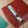 Multiple compartments Leather file folder Organized A6 A4 Data package Large capacity Leather material Document organiser for. 
