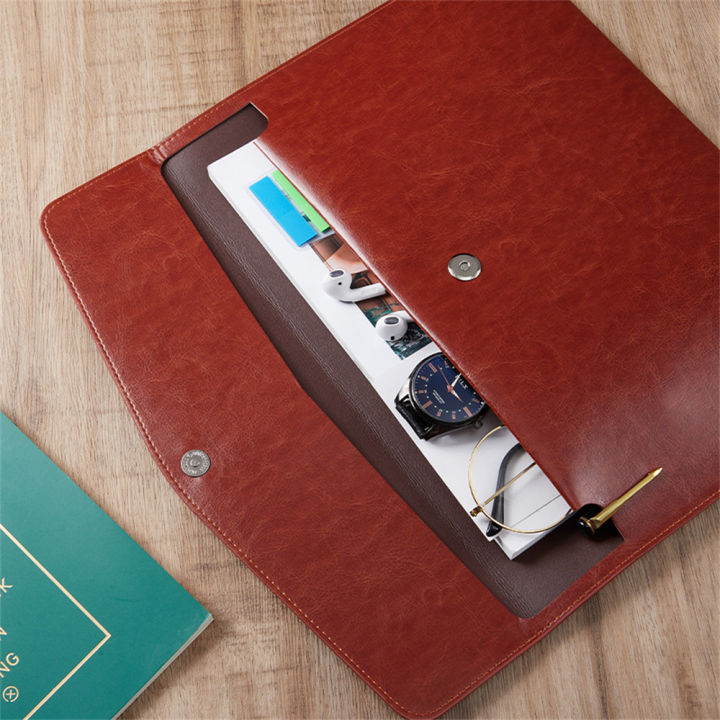 Multiple%20compartments%20Leather%20file%20folder%20Organized%20A6%20A4%20Data%20package%20Large%20capacity%20Leather%20material%20Document%20organiser%20for%20-%20Image%207