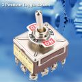 Durable ON/OFF/ON Three-position Rocker Control Heavy Duty Toggle​​ High Current Capacity Controller Device 4PDT 12 Pin Rocker Switch ​​3 Position Switch​​ Button Mechanism for Mechanical System ​Electrical Toggle​​ Electrical Equipment. 