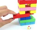 Multi Color Wooden Jenga 54 Pieces Blocks Building Tumbling Tower Stacking Game. 
