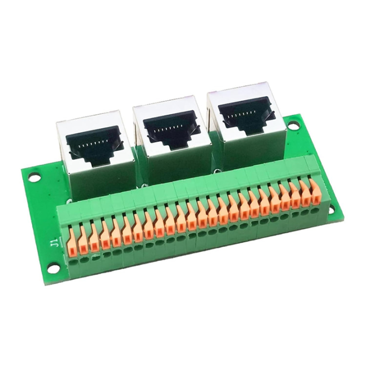 RJ45 Female Breakout Board,Solderless RJ45 to 8Pin Quick Spring ...