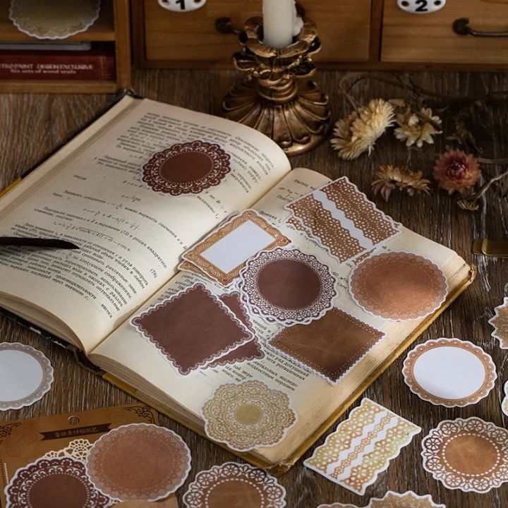 JIANQI%2030pcs/pack%20Lace%20Decorative%20Stickers%20Scrapbooking%20Diary%20Deco%20Junk%20Journal%20Stationery%20Ins%20Style%20Stationery%20Stickers%20-%20Image%203