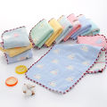 6 Layer 25x25cm Baby Towel Bath Towels Face Washcloth Muslin squares Cotton Hand Wipe Gauze for new born Bathing Feeding Kids Handkerchief. 