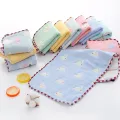 6 Layer 25x25cm Baby Towel Bath Towels Face Washcloth Muslin squares Cotton Hand Wipe Gauze for new born Bathing Feeding Kids Handkerchief. 