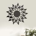 Wall Sticker Sunflower Shape Home Decor Acrylic Decorating 3D Mirror Background Ornaments for Living Room. 