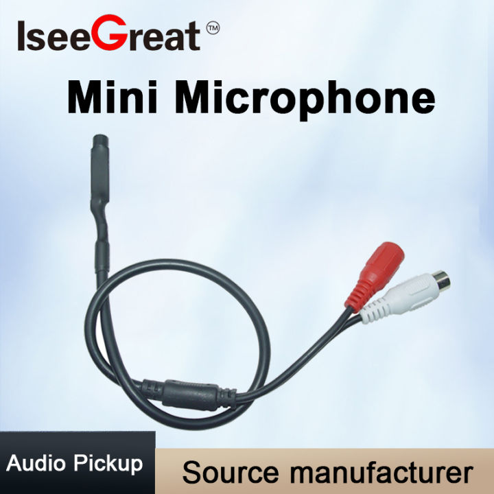 CCTV Microphone Hidden Type Mini microphone with RCA and Power In Out ...