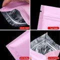 zip lock bags 25Pcs Flat Resealable Aluminum F Heat Sealing Zip Lock Bags Plastic Matt Colors Tea Candy Jewelry Coffee Gift Package PouchShipping Bags. 