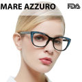 MengshanHigh Quality Reading Glasses Women Matte Material Leesbril Retro Cat Eyes Lesebrille Magnifying Glass Diopter +150 +250 to +600 MARE AZZURO. 