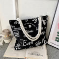 College Artistic Canvas Schoolgirl's Schoolbag Shoulder Hemp Rope Soft Girl Handbag Korean Canvas Bag Tote Bag Big Bag. 