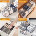 Clothes and pants storage artifact division home jeans storage bag drawer wardrobe divider box mesh transparent box. 