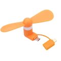 Portable Mini 2 In 1 Mobile Phone Fan, Micro USB Adapter Type IOS Smartphone For Iphone Android Micro Hanldheld Cooling Fan 3in1. 