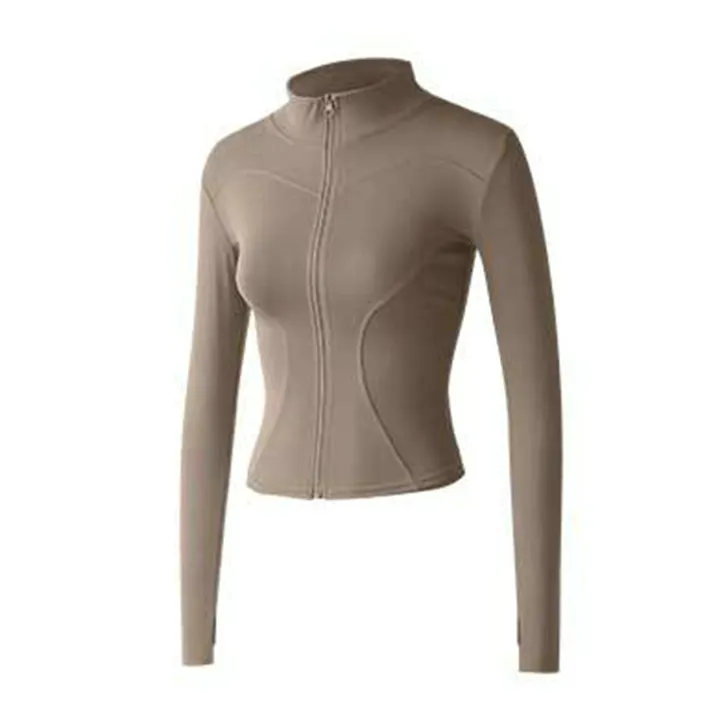 Trendygirl%20Sports%20Top%20Women's%20Quick%20Dry%20Stand%20Collar%20Zipper%20Cardigan%20for%20Gym%20Jogging%20Soft%20Breathable%20Slim%20Fit%20High%20Elasticity%20Sports%20Jacket%20-%20Image%203