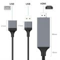 1M Phone To TV Cable HDMI To Cellphone Cable Plug Play 1080P HDMI Connector Usb To Hdmi Adapter. 
