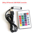 1pcs Usb Rgb Led Strip Controller Dc5v Dc5v-24v Wireless Usb Dimmer Remote Ir Rf Rgb Controler Mini 3key 24key 44key 17key. 