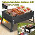 BBQ Grill Machine BBQ Stove Portable Black Small Barbecue Stove Charcoal BBQ Grill Patio Camping Picnic Burner Foldable BBQ Grills. 