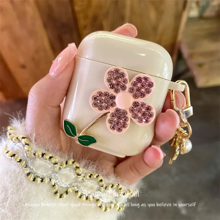 Luxury%20Pink%20Diamond%20Flowers%20Earphone%20Case%20For%203%20Pro%202%20Cover%20Tpu%20Wireless%20Headset%20Box%20For%202%20With%20Keychain%20-%20Image%207