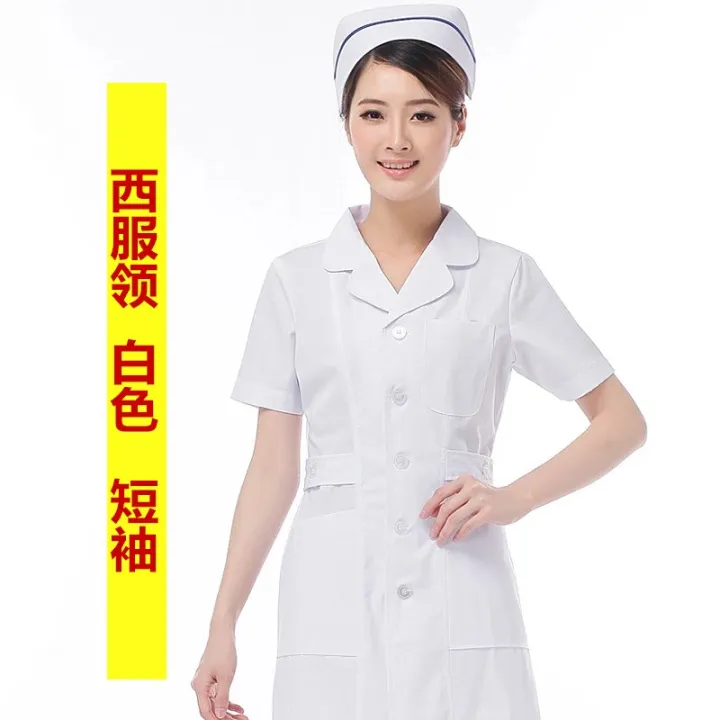 Nurses'%20Uniform%20Women's%20White%20Gown%20Doctor's%20Overall%20Long%20Sleeve%20Winter%20Summer%20Beauty%20Salon%20Workwear%20Short%20Sleeve%20Thin%20Long%20Sleeve%20Thick%20-%20Image%209