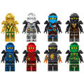 8pcs/set New Ninjagoingly Set Ninja Motorbike Bone Soldier Krazi Samukai Mini Figure Building Block Brick Compatible Toys For Children Gift. 