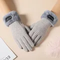 Small Gloves Soft Plus fleece Warm Fleece gloves Double-sided Winter gloves for Outdoor activities Cold weather Youth Winter. 