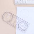 Office Supplies Activity Angle Drawing Ruler Ruler Straight 360 ° Movable Geometry Ruler Transparent Measurement Drawing Template Primary School. 