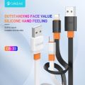 Celebrat CB-33 Portable USB To Type-C Fast Charge And Data Transmission Cable With Flat wire Design And Practical Fits Mobile Phone 3A /480mbps /1M - White. 