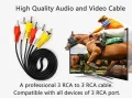 Audio Video Cable 1.5M Length DVD Player TV Universal 3 RCA Male to 3 RCA Male. 