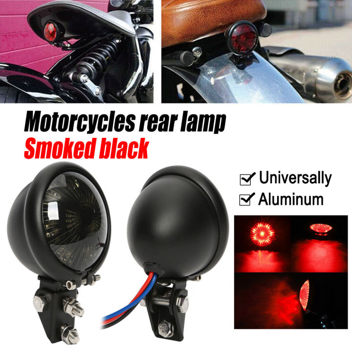 Motorcycles Rear Lamp Universally Aluminum Alloy LED Retro Signal Lamp ...
