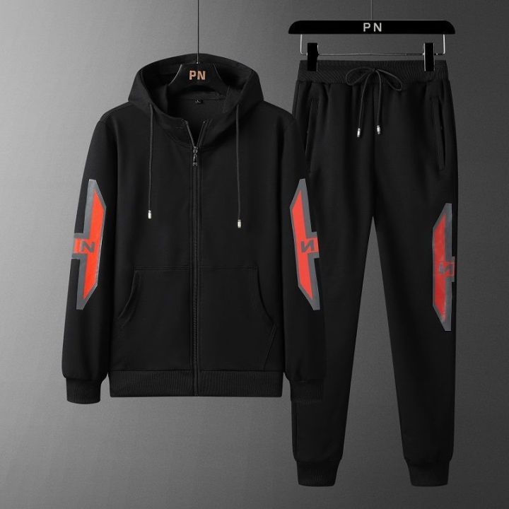 Danlun%20Mouse%20Spring%20and%20Autumn%20Casual%20Sportswear%20Suit%20Men's%20Hooded%20Jacket%20Cardigan%20Clothes%20a%20Set%20of%20Two-Piece%20Suit%20-%20Image%204