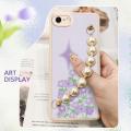 Anti-knock imitation leather Phone Case For iphone 7/8/iphone SE 2020/SE2 pearl bracelet soft case Skin-friendly feel. 