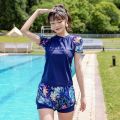 New Swimsuit Female Dress Split Boxers Korean Style Fresh Student Girl Hot Spring Swimming Suit. 