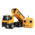 HUINA RTR 1573 1/14 RC Dumper Truck 2.4G Electric Remote Control Car Battery Light. 