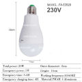 20W LED Light Type with 3W Rechargeable Emergency B22 Pin Light Bulb Lamp Free 18650mAh Batteries. 