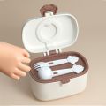 Portable Baby Milk Powder Box Cute Bear Shape Food Storage Box Essential Cereal Infant Milk Powder Box Toddler Snacks Container. 